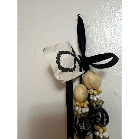 Vintage Kukui Nut & Shell Beaded Lei Necklace Handmade Philippines - Picture 3 of 4